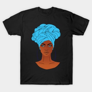 anime black girl with baby blue 2 T-Shirt